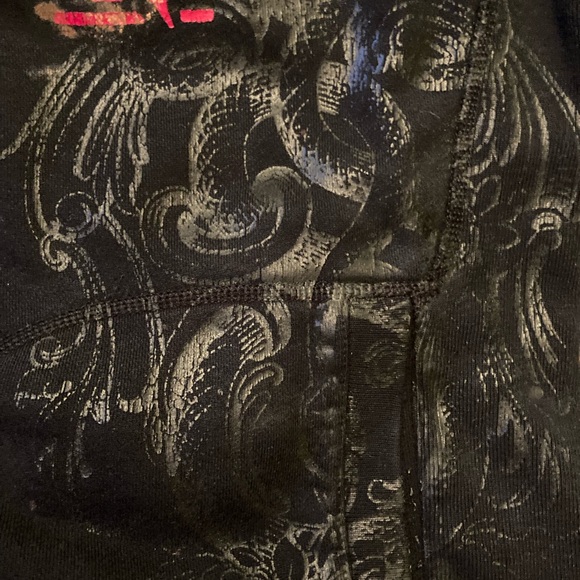 Polo Ralph Lauren mens ebony cotton hoodie, red black gloss printing on front - Picture 5 of 15